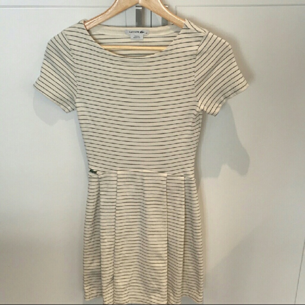 Lacoste pleated stripe dress 32